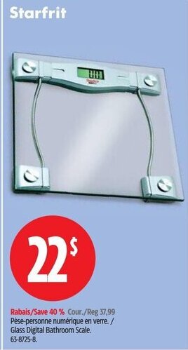 Canadian Tire Glass Digital Bathroom Scale offer