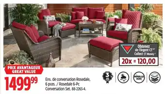 Canadian Tire Ens. de conversation Rosedale 88-2263-4. offer