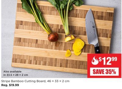 Kitchen Stuff Plus Stripe bamboo cutting board, 46 × 33 × offer