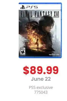 GameStop Ps5 exclusive final fantasy xvi offer