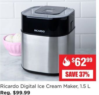 Kitchen Stuff Plus Ricardo digital ice cream maker, 1.5 l offer