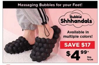 Showcase Bubble shhhandals offer
