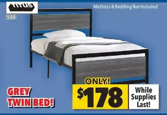 Surplus Furniture Grey twin bed offer