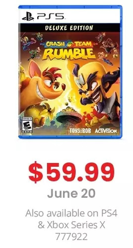 GameStop Crash team rumble deluxe edition offer