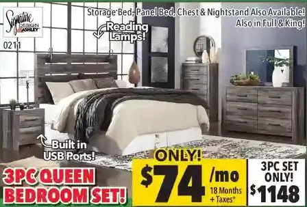 Surplus Furniture Drystan3-piece queen bedroom set offer