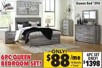 Surplus Furniture Bronyan gray 6-piece queen bedroom set offer