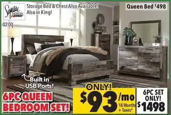 Surplus Furniture Derekson gray 6-piece queen bedroom set offer