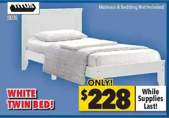 Surplus Furniture White twin bed offer