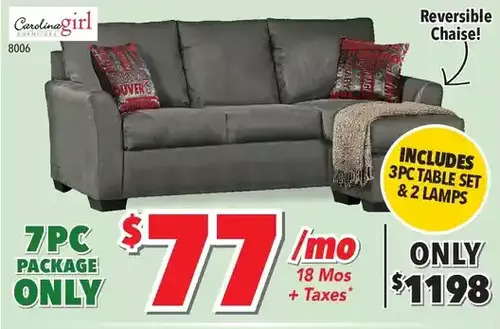 Surplus Furniture Graphite casa 2-piece sectional offer