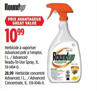 Canadian Tire Roundup Advanced Ready-To-Use Spray, 1L. offer