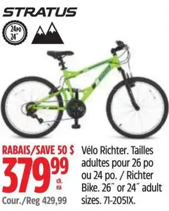 Canadian Tire STRATUS Richter Bike. 26" or 24" adult sizes. 71-2051X. offer