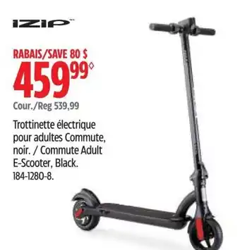Canadian Tire iZip Commute Adult E-Scooter, Black. 184-1280-8. offer