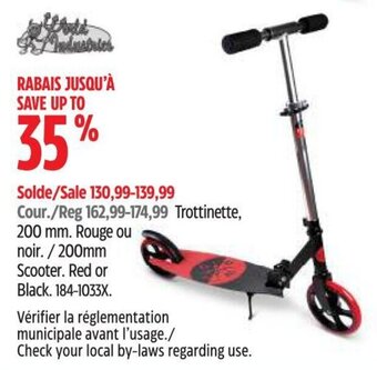 Canadian Tire 200mm Scooter. Red or Black. 184-1033X. offer