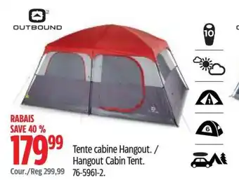 Canadian Tire OUTBOUND Hangout Cabin Tent 76-5961-2. offer