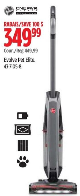 Canadian Tire Hoover Evolve Pet Elite. 43-7105-8. offer