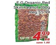 Nations Fresh Foods E.G Organic Red Skin Peanut 700g offer