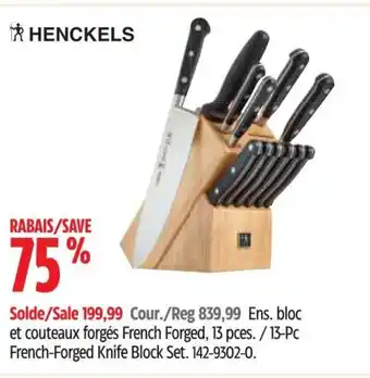 Canadian Tire HENCKELS 13-Pc French-Forged Knife Block Set. 142-9302-0. offer
