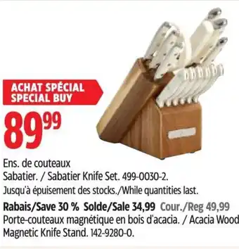 Canadian Tire Sabatier Knife Set. 499-0030-2 offer