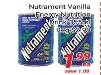 Nations Fresh Foods Nutrament Vanilla Energy Nutrition Drink 355ml offer