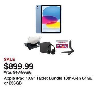 TSC Stores Apple ipad 10.9 tablet bundle 10th-gen 64gb or 256gb offer