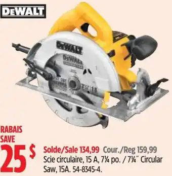 Canadian Tire 7/4" Circular Saw, 15A. offer