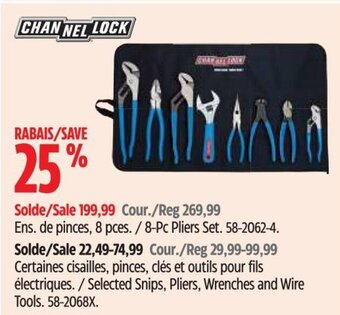 Canadian Tire CHANNEL LOCK 8-Pc Pliers Set. offer