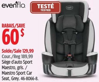 Canadian Tire evenflo Maestro Sport Car Seat, Grey. offer
