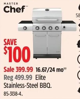 Canadian Tire MASTER Chef Elite Stainless-Steel BBQ. offer