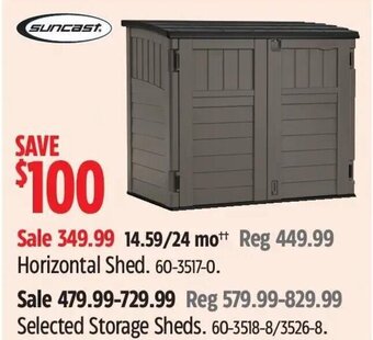 Canadian Tire Horizontal Shed. 60-3517-0. offer