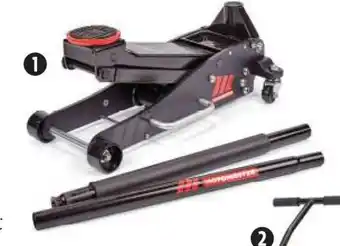 Canadian Tire MOTOMASTER 3-TON HYBRID ALUMINUM & STEEL GARAGE JACK. LIFE RANGE 10-46.5 cm offer