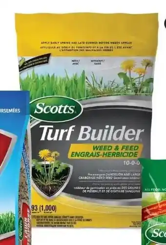 Canadian Tire Scotts Turf Builder Weed & Feed, 9kg. 59-2350-6. Not available in New Brunswick. ✪ offer