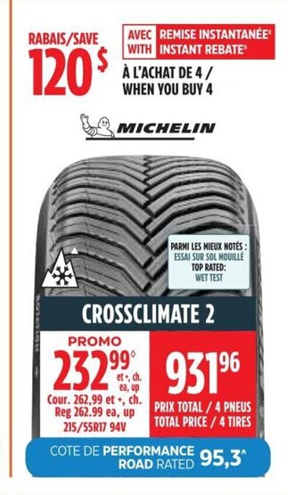 Canadian Tire MICHELIN CROSSCLIMATE 2 offer