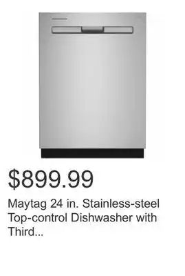 Costco Maytag 24 in. stainless-steel top-control dishwasher with third level rack offer