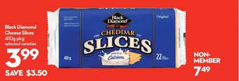 Longo's Black diamond cheese slices offer