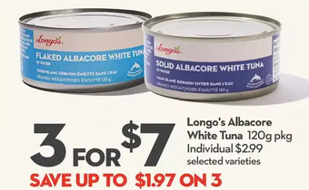 Longo's Longo's albacore white tuna offer