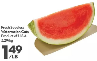 Longo's Fresh seedless watermelon cuts offer