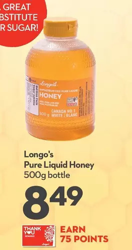 Longo's Longo's pure liquid honey offer