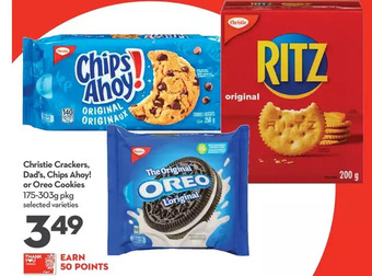 Longo's Christie crackers, dad's, chips ahoy! or oreo cookies offer