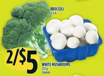 Marché Adonis Broccoli | white mushrooms offer
