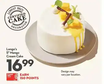 Longo's Longo's 5 mango cream cake offer