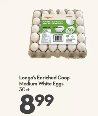 Longo's Longo's enriched coop medium white eggs offer