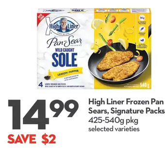 Longo's High liner frozen pan sears, signature packs offer