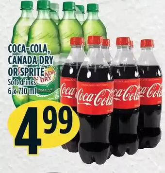 Marché Adonis Coca-cola, canada dry or sprite soft drinks offer