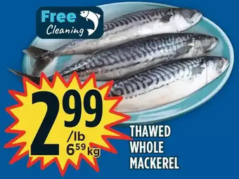 Marché Adonis Thawed whole mackerel offer