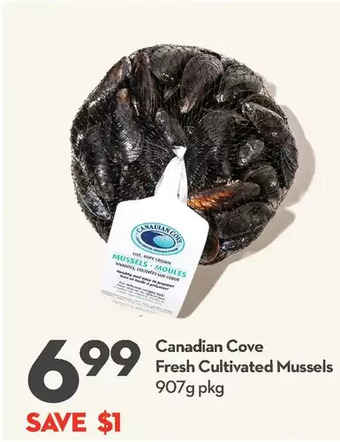 Longo's Canadian cove fresh cultivated mussels offer