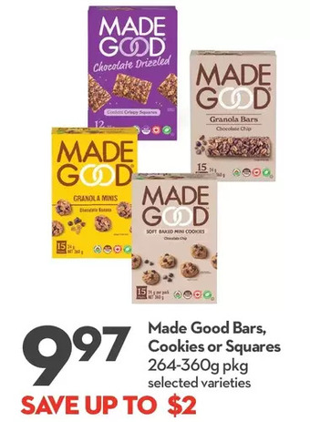 Longo's Made good bars, cookies or squares offer