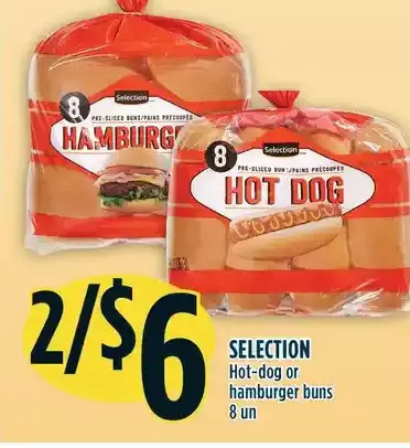 Marché Adonis Selection hot-dog or hamburger buns offer