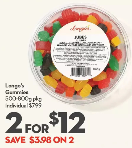 Longo's Longo's gummies offer