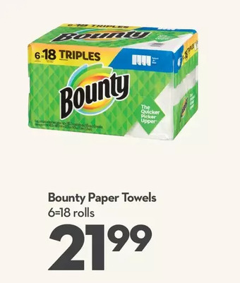 Longo's Bounty paper towels offer