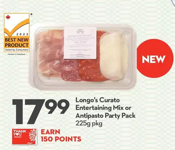 Longo's Longo's curato entertaining mix or antipasto party pack offer